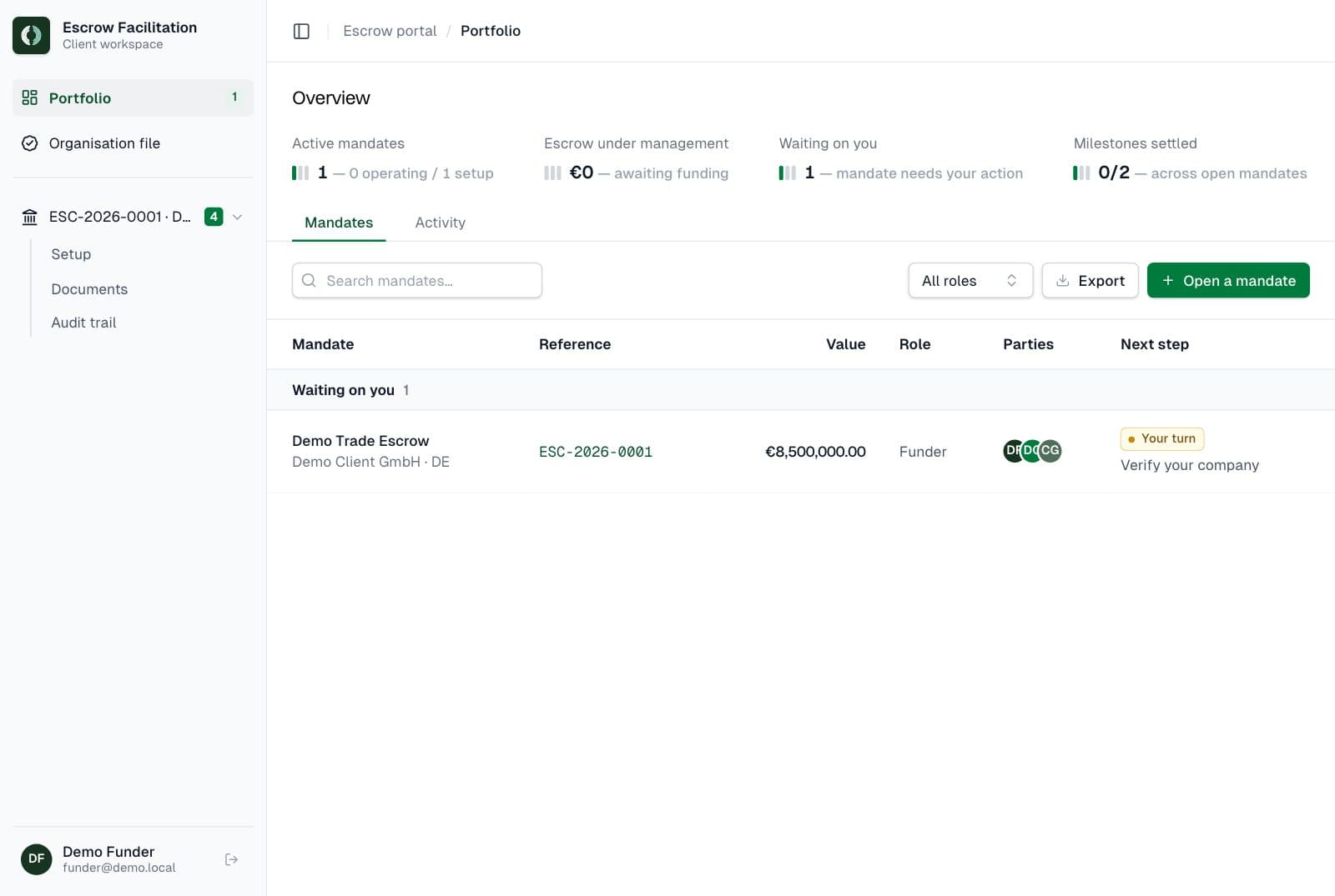 Funder: Your portfolio